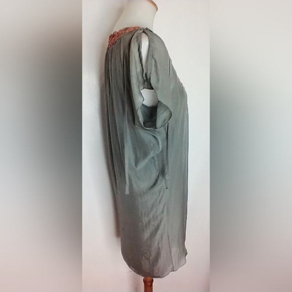 SEAGRASS SILK BEADED HANDMADE DRESS NWT - Picture 4 of 15